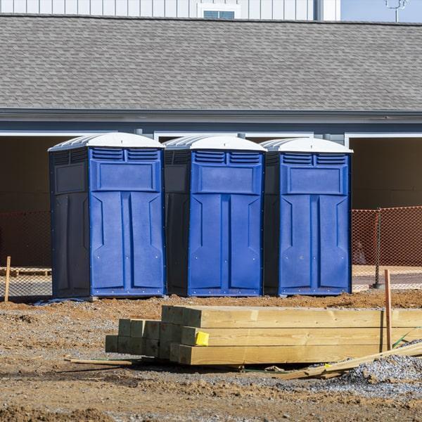 construction site portable toilets offers weekly cleaning and maintenance services for all of our portable toilets on job sites